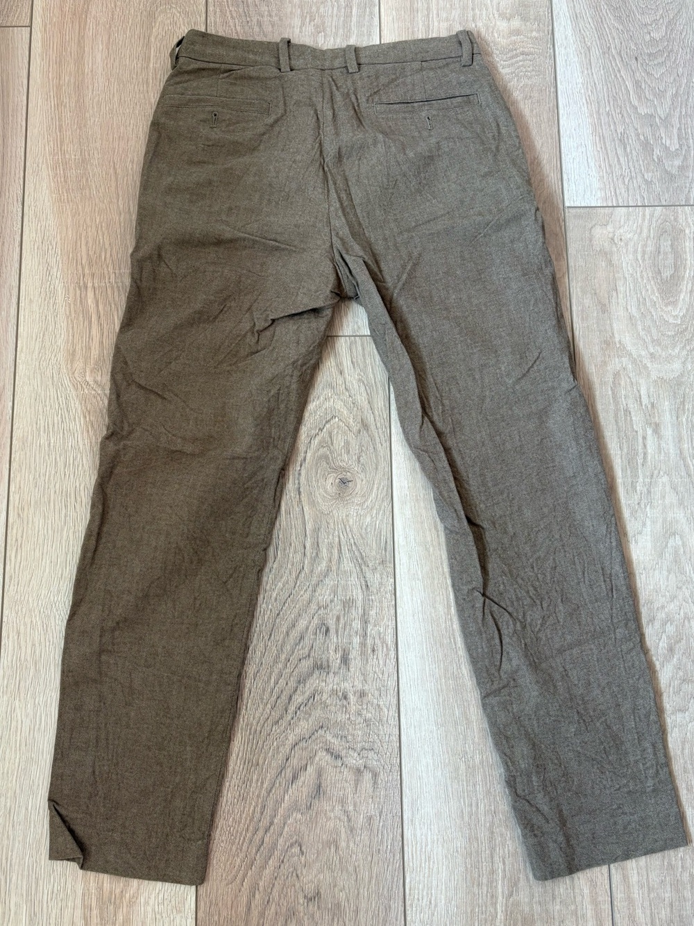 Brooks Brothers Regular Fit Herringbone Chino Pants Brown Taupe 32x32 - Picture 3 of 5